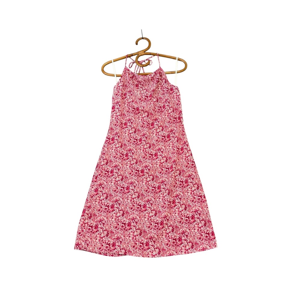 Vintage | Dynamite | Pink Floral Halter Mini Dress